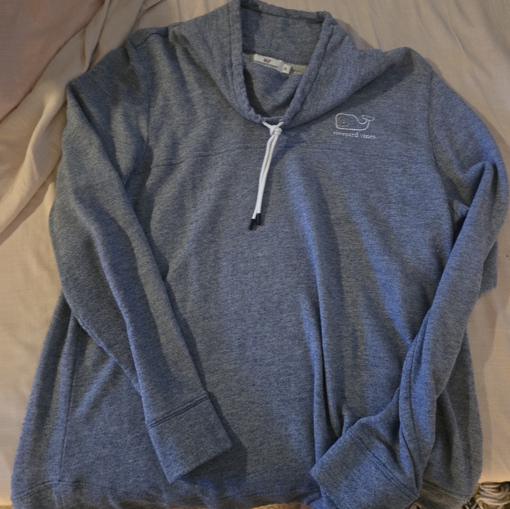 Vineyard Vines Blue Cowl Neck Sweater